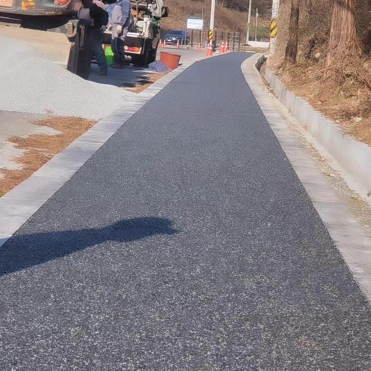횡성 보도 시공 현장