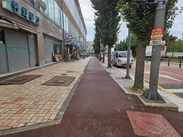 안중 현화리 보도 시공 현장 사진